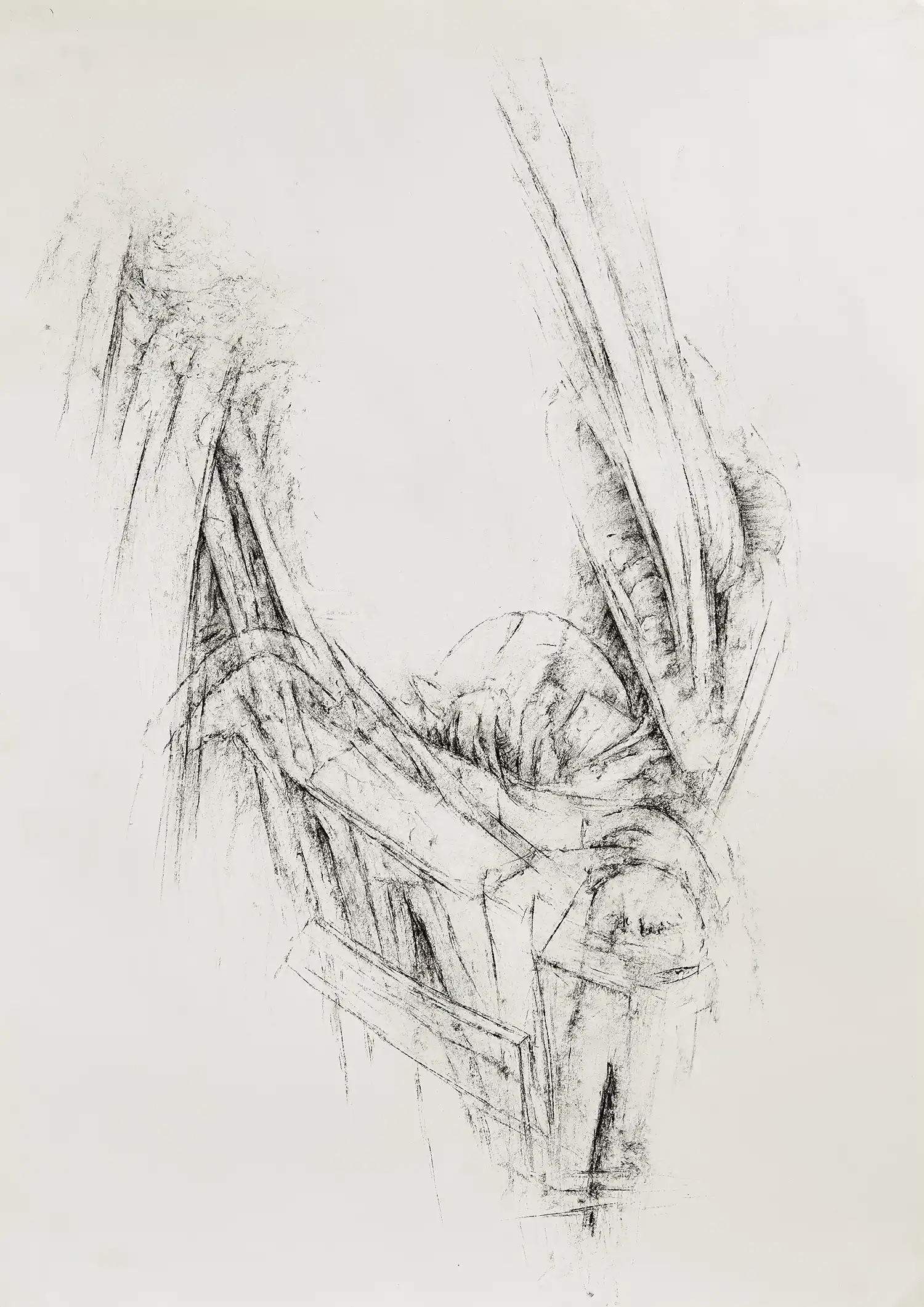 Kohlezeichnung auf Papier