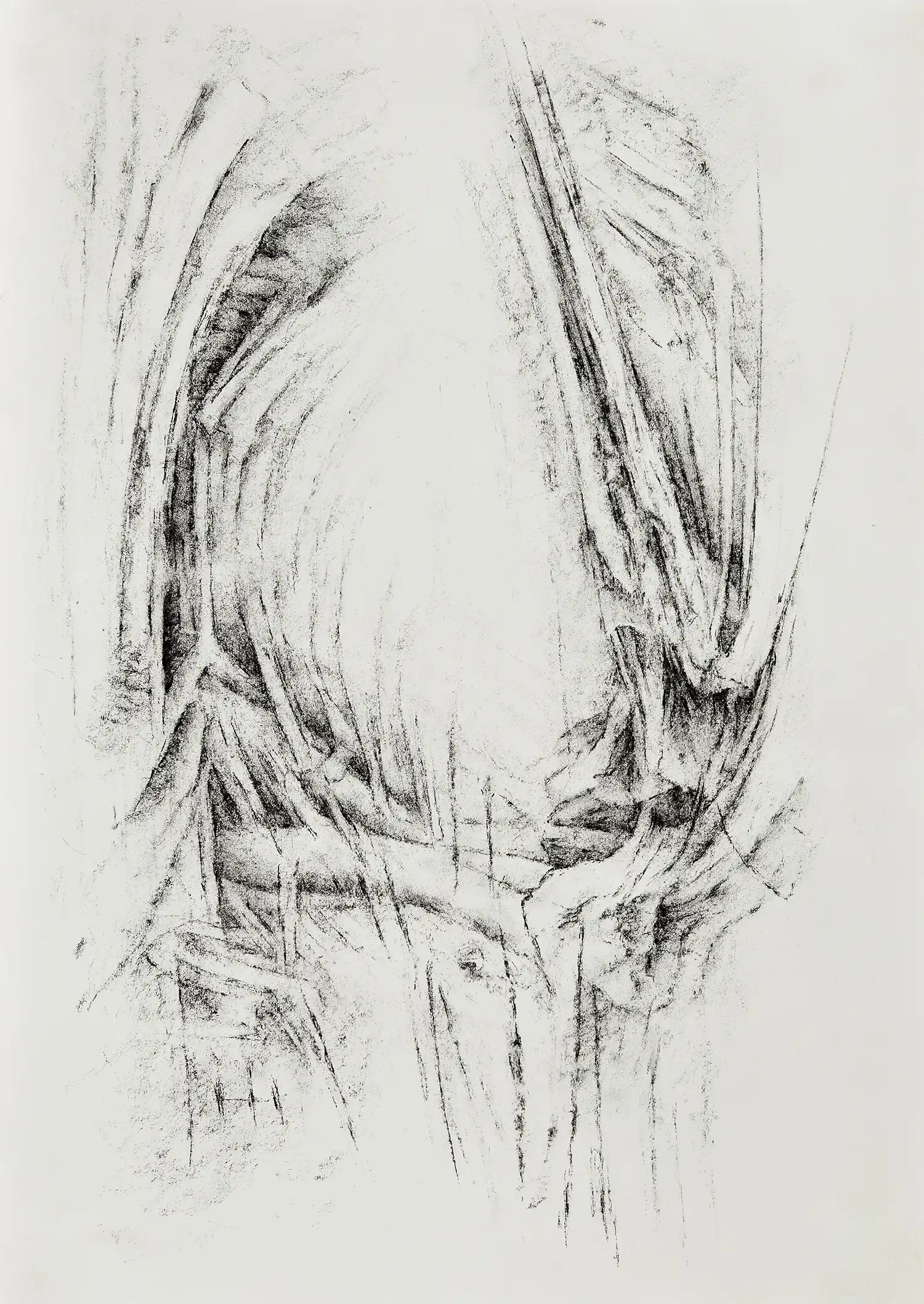 Kohlezeichnung auf Papier